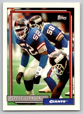 1992 Topps - #127 Pepper Johnson - Image 1 of 2