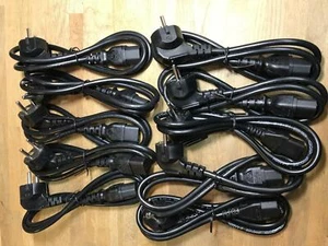 BULK JOB LOT OF 10 X 1M EU 2 Pin European C13 IEC Female Kettle Power Lead - Picture 1 of 8