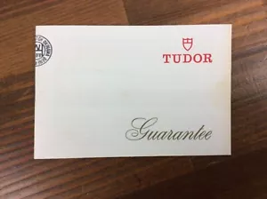 Tudor Vintage 1972 Guarantee Booklet Ink Unpunched + Free Post - Picture 1 of 11