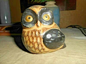 Otagiri Owl Brown Pottery Stoneware Figurines Japan OMC MOMMA OWL  - Picture 1 of 11