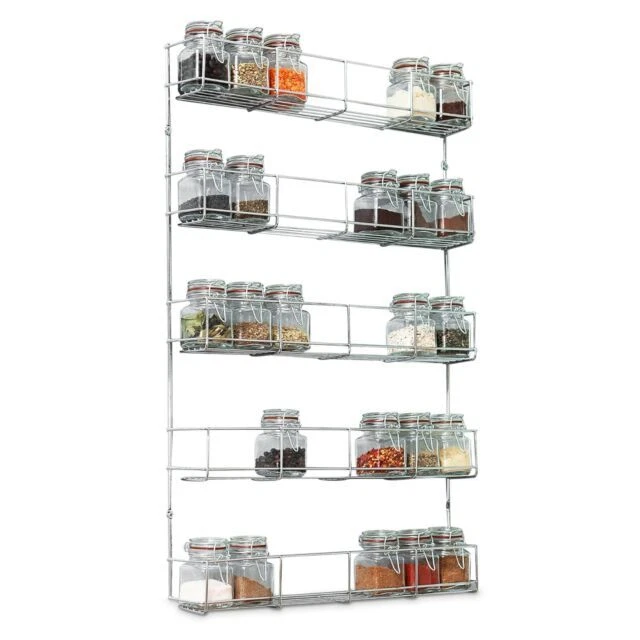 Livivo 5 Tier Cupboard Storage - Chrome
