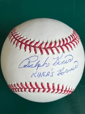 Ralph Kiner Autographed Beautiful Snow White SS SS Selig Baseball JSA COA - Image 1 of 4