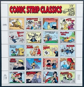 US COMIC STRIP CLASSICS STAMPS SHEET OF 20 MNH 1995 POPEYE BLONDE SCOTT #3000 - Picture 1 of 1