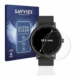 6x Screen Protector for Watches (Circular, ø: 36 mm) Protective Film Protection - Zdjęcie 1 z 11