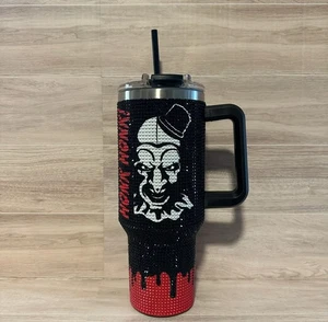 Vaso Terrifier Art The Clown Honk Bloody Drip Bedazzled 40oz  - Imagen 1 de 3