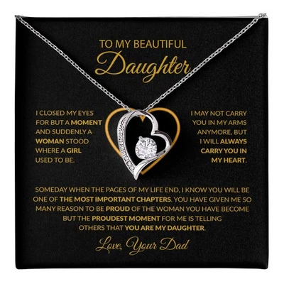 Collar A Mi Hija, Regalo Para Hija De Papá, Hija Padre Collar Foto 1 de 4