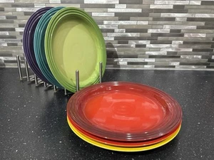 Le Creuset New Ceramic Stoneware Set Of 6 Rainbow 27cm Dinner Plates RRP £115 - Picture 1 of 5