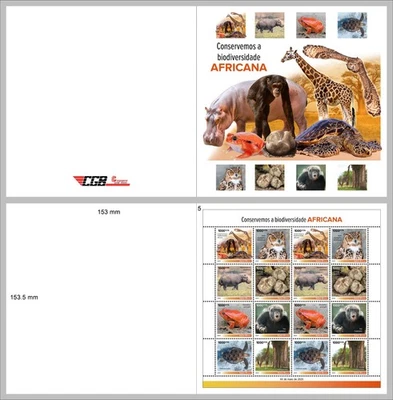 LIBRO GUINEA BISSAU 2025 - BÚHOS RANA RANAS SETAS TORTUGAS MONOS JIRAFA Foto 1 de 2