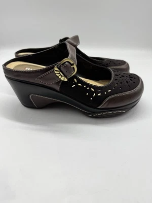 Cuñas Mary Jane marrón Rialto talla 7,5 perforadas gruesas Y2K preppy twee caprichoso Foto 1 de 4