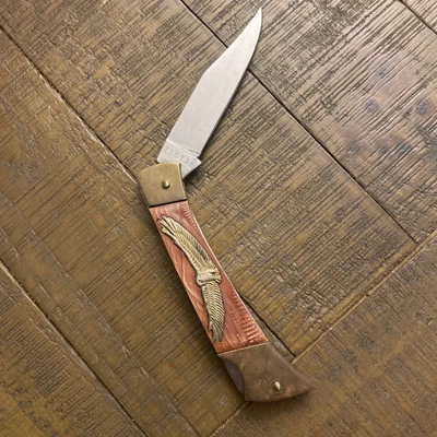 Vintage American Eagle Stainless Steel Japan Folding Pocket Knife - Image 1 of 4