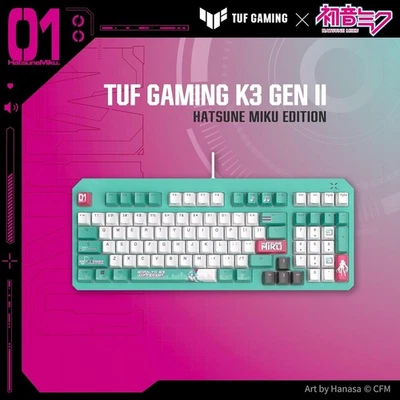ASUS TX  Wired  Gaming TX98 Mechanical Keyboard Hatsune Miku collaboration - Image 1 of 4
