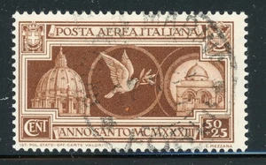 ITALY Used Pre-1940 Air Post Selections: Scott #CB1 50c+25c HOLY YEAR CV$27+ - Picture 1 of 1