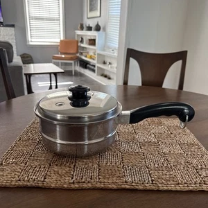 SaladMaster 8" Stainless Steel Steamer Insert Pan Pot Strainer w/Vapo Lid - USA - Picture 1 of 11