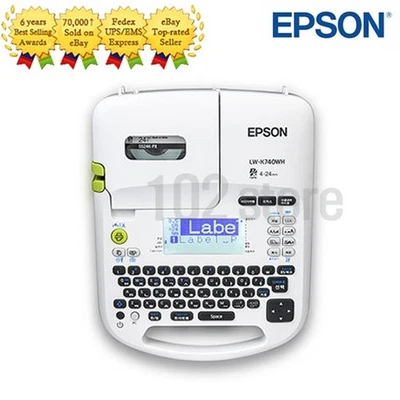 EPSON LW-K740WH Label Printer 4~24mm 184x238x79mm 780g *English/Korean* - Image 1 of 3