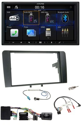 Alpine Bluetooth 2DIN Lenkrad DAB USB Autoradio für Audi A3 8P 03-12 Bose Aktivs - Bild 1 von 4
