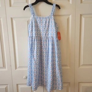 Girls Wonder Nation Americana Woven Dress XL (14-16) Blue/White/Red Checkered - Picture 1 of 10