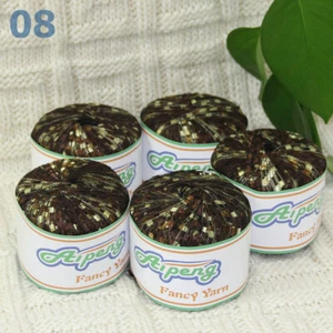 Sale New Lot of 5 Ballsx50g High-quality Nylon Ladder Track Knitting Yarn Brown - Picture 1 of 8