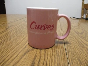 Curves Strengthening Women Coffee Mug PINK TEA CUP FUNNY COFFEE - Picture 1 of 6
