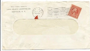 US 1928 Advertising Mail Cover Long Island Lighting #599 Line Coil Sayville NY Z - Picture 1 of 3