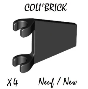 Lego 44676 - 4x Drapeaux / Flag 2x2 trapezoid - Noir / Black - lot kg NEW NEUF - Imagen 1 de 1