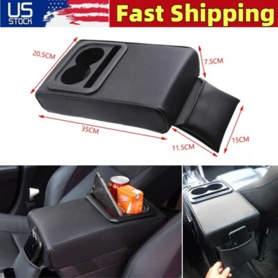 Auto Center Console Armrest Pillow with Cup Holder Memory Foam Car Armrest Pad - Image 1 of 4