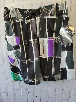 Volcom Tiled Mod Board Shorts - NWT Boys Size 24 (10 Slim) Multi color block - Image 1 of 4