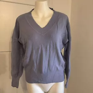 Philosophy size Medium Light Blue V neck Sweater Business Casual Office Siren - Picture 1 of 5
