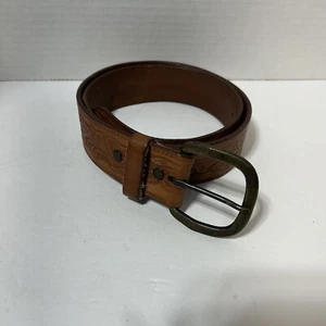 Cinturón de cuero trenzado cuero cuero cuero cuero piel de vaca 32" para mujer vaquera - Imagen 1 de 6