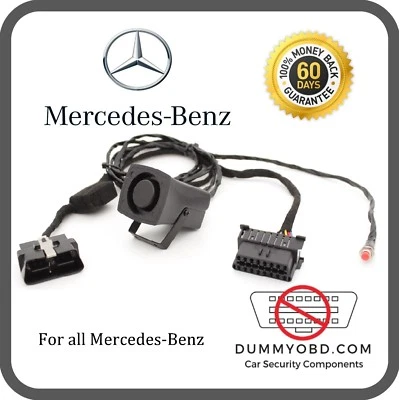 MERCEDES-BENZ TUTTI I MODELLI MANICHINO FINTO OBD PORT SIRENA MOTORIZZATA Antifurto Sicurezza