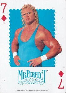 Mr. Perfect Curt Hennig 1991 Titan Sports WWF 7 of Diamonds Playing Card #7D WWE - Picture 1 of 12