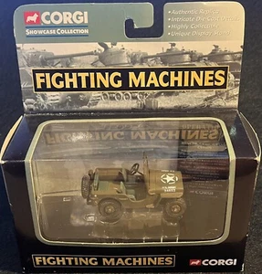 CORGI 2002 Diecast Car 1:64 FIGHTING MACHINES Army 4x4 Willys Utility Jeep NIB - Picture 1 of 4