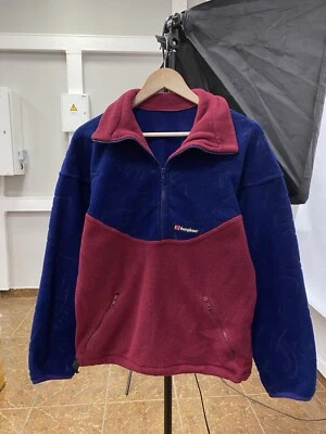 🇨🇭Sudadera con capucha Berghaus Polartec polar vintage años 90 cremallera talla M Foto 1 de 4