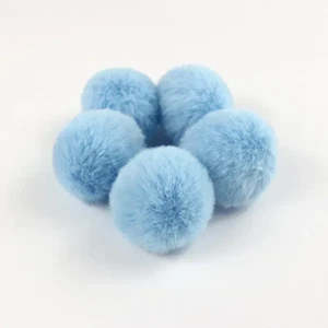 19 colors 6" Large Real Raccoon Fur Pompom Ball W Snap Button Hat Shoes DIY - Picture 1 of 27