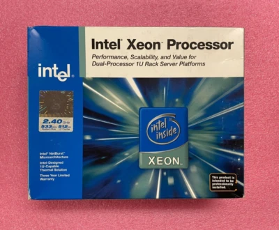 Vintage & New Retail Box INTEL XEON 2.40GHz PGA 604 pin BX80532KE2400DU SL73L - Image 1 of 2