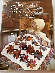 Miniature Quilt Patterns Twenty Little Pinwheels Full Size Templates Signed - Picture 1 of 9