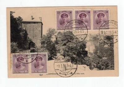 LUXEMBOURG, 1929, CIRCULATED POSTCARD TO ARGENTINA, VF - Image 1 of 2