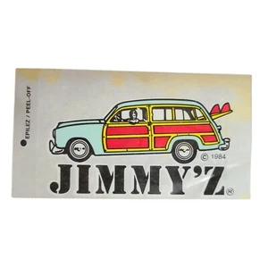 1984 JimmyZ Jimmy’Z woodie wagon sticker clothing label skate skateboard surf - Picture 1 of 4