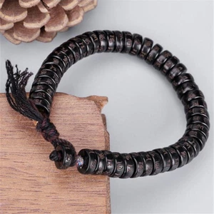 Tibetisches Glücksarmband Buddhistischer Schmuck Kokosnuss Perlen Armband Glück - Photo 1/6