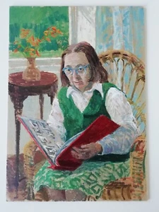 BLOOMSBURY MANNER OIL ON BOARD PORTRAIT - SEATED LADY - SIGNED RFB & DATED 1979 - Picture 1 of 18