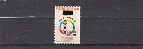 Comoros mnh rare overprinted stamp francophony games scott 1490 1998 Cover