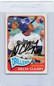 2014 Topps Heritage #172 Delta Cleary Drillers Signed Auto *H8581 - Picture 1 of 2