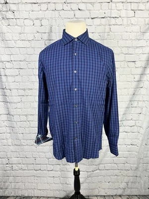 Saks Fifth Avenue Black Label Mens L Classic Fit Long Sleeve Button Front Shirt - Image 1 of 4