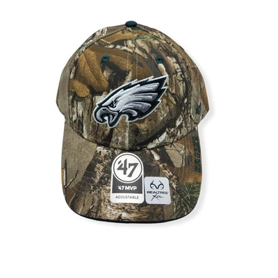 '47 Philadelphia Eagles MVP Realtree Camuflaje Escarcha Correa Ajustable Sombrero Papá Gorra Foto 1 de 4
