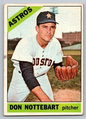 1966 Topps #21 Don Nottebart Houston Astros - Image 1 of 3