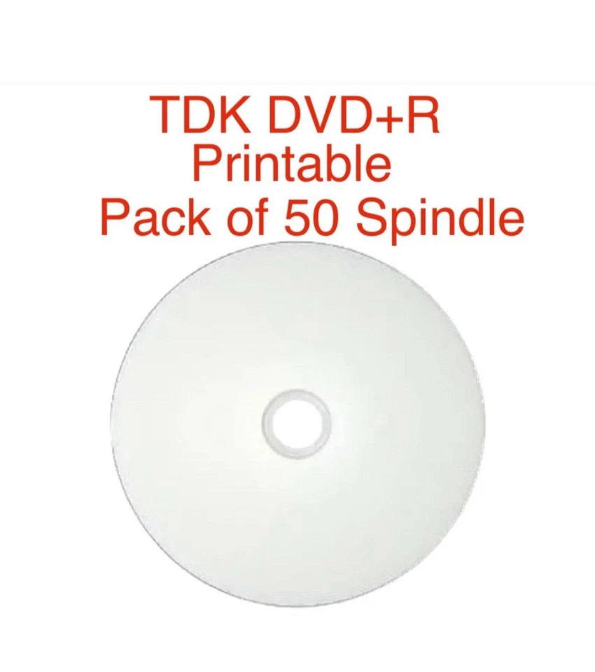 TDK DVD-R Extra Fine Matt Printable Recordable Discs Pack of 50 - Image 1 of 1