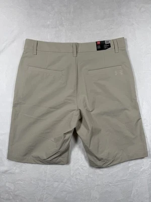 NEW Under Armour Shorts Mens 34 X 10 Beige Performance Golf Lightweight - Image 1 of 4