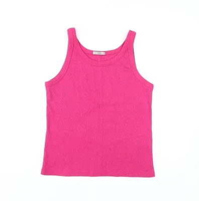 Marks and Spencer Women's Pink Cotton Tank Top Size 18 — 第 1/4 张图片