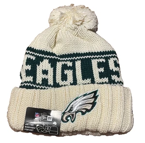 Philadelphia Eagles Hat Birds Logo NFL Football Beanie Cap Cream New Unisex Men - Picture 1 of 4
