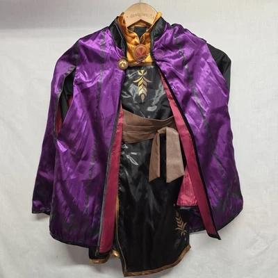 Vestido Anna Frozen Colección Disney 2 Talla 4 Niñas Disfraz Capa Negra Foto 1 de 4