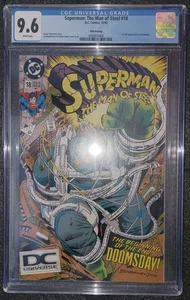 DC SuperMan Man Of Steel 18 5th Print DC Universe Logo HTF CGC 9.6 1st DoomsDay  - Picture 1 of 1